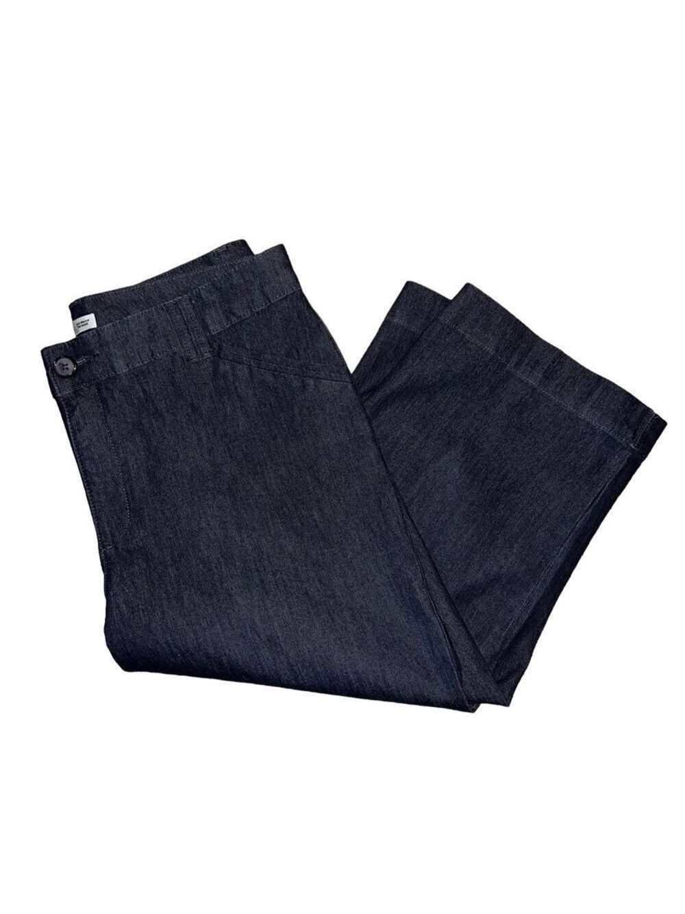 Lee Womens Just Below The Waist Dark Blue Denim Capris Size 12 Medium